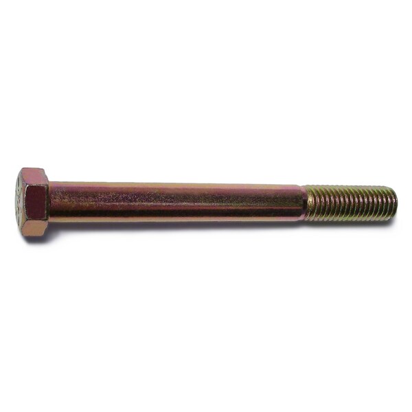 Midwest Fastener Grade 8, 9/16"-12 Hex Head Cap Screw, Zinc Yellow Steel, 5-1/2 in L, 10 PK 51688 - main